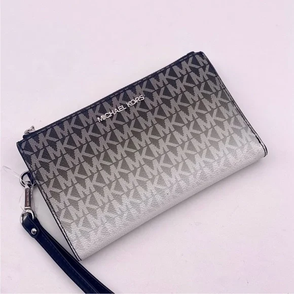 Michael Kors Jet Set Ombré DoubleZip 
Signature Wristlet Wallet Black - Picture 4 of 11
